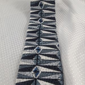 Rossetti Men's Necktie Gray Black and White 58 5"x4"